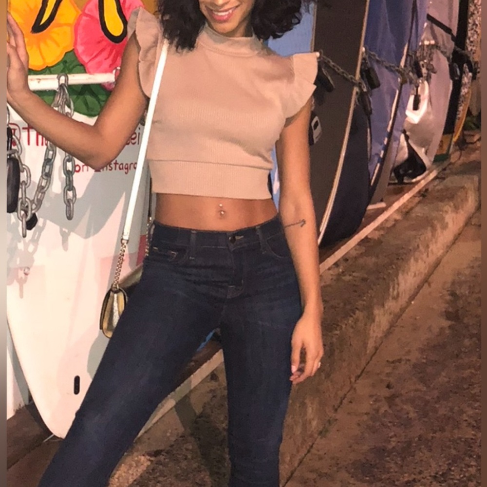 Tan crop top